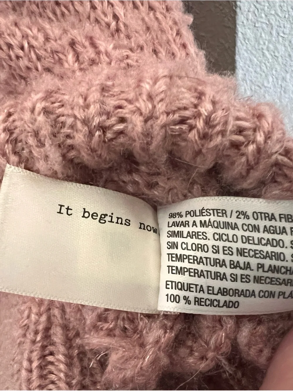 A New Day Blush Pink Fuzzy Knit Balloon Sleeve Sweater - Small